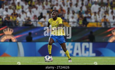 Seko Mohamed Fofana d'Al Nassr FC en action lors du match Al Nassr FC (KSA) vs FC Istiklol (TJK) jour 2 de l'AFC Champions League 2023-24 Groupe E à Al-Awwal Park le 2 octobre 2023 à Riyad, Arabie Saoudite. Photo de Stringer / Power Sport Images Banque D'Images