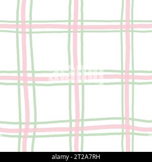 Délicat Cottagecore Cute Plaid Checks Vector Pattern. Homestead bouquet. Fond de ferme avec impression de jardin chintz Illustration de Vecteur