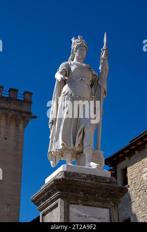 Statua della Libertà sur la piazza a San Marino Banque D'Images