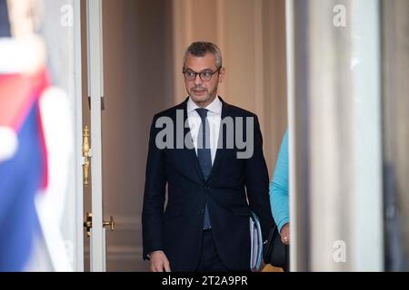 Paris, France. 18 octobre 2023. Alexis Kohler à l'Elysée à Paris le 18 octobre 2023. Photo Eliot Blondet/ABACAPRESS.COM crédit : Abaca Press/Alamy Live News Banque D'Images