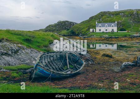 Manish est un petit village du sud de l'île de Harris, en Écosse. Banque D'Images