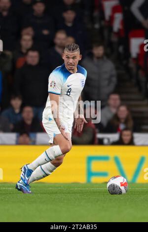 Londres, Angleterre. 17/10/2023, Kalvin Phillips (Angleterre) lors du match UEFA 'qualification européenne 2023-2024' entre l'Angleterre 3-1 Italie au stade de Wembley le 173 octobre 2023 à Londres, Angleterre. Crédit : Maurizio Borsari/AFLO/Alamy Live News Banque D'Images