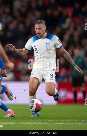 Londres, Angleterre. 17/10/2023, Kalvin Phillips (Angleterre) lors du match UEFA 'qualification européenne 2023-2024' entre l'Angleterre 3-1 Italie au stade de Wembley le 173 octobre 2023 à Londres, Angleterre. Crédit : Maurizio Borsari/AFLO/Alamy Live News Banque D'Images