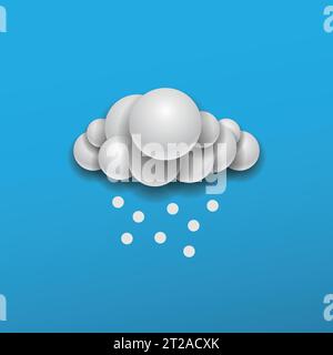 Abstrait Météo Icon Design Snowy Cloud Blue Sky Illustration de Vecteur