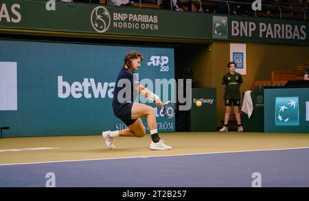 Stockholm, Kungliga tennishallen, JJ Wolf contre Laslo Djere JJ Wolf Banque D'Images