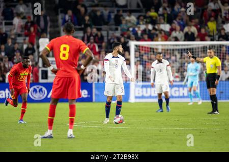 Nashville, Tennessee, États-Unis. 17 octobre 2023. USMNT bat le Ghana 4-0 dans un match amical international de football à GEODIS Park. (Kindell Buchanan/Alamy Live News) Banque D'Images