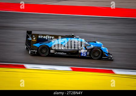 Portimao, Portugal. 20 septembre 2023. 25 SIMPSON Kyffin (usa), ALLEN James (aus), LYNN Alexander (gar), Algarve Pro Racing, Oreca Gibson 07 - Gibson, action pendant les 4 heures de l'Algarve 2023, 5e manche des European le Mans Series 2023 du 18 au 20 octobre 2023 à Portimao, Portugal - photo Paulo Maria/DPPI crédit: DPPI Media/Alamy Live News Banque D'Images