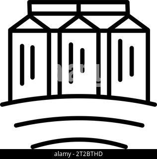 Icône de ligne Silo grain. signe de style linéaire pour concept mobile et web design. Icône de vecteur de contour de silo d'agriculture. Symbole, illustration du logo. Vecteur GRA Illustration de Vecteur