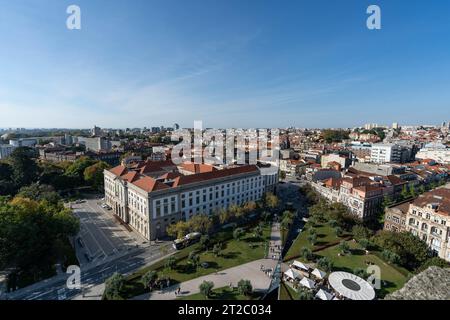 Vue panoramique sur le centre historique de Porto, Portugal Banque D'Images
