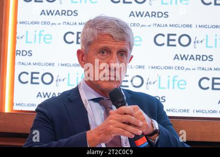 Rome, Italie. 18 octobre 2023. CEOforLIFE CLUBHOUSE - MONTECITORIO, Rome, Italie, 18 octobre 2023, Iacopo Volpi, journaliste lors des CEO for Life Awards Italia 2023 - News Credit : Live Media Publishing Group/Alamy Live News Banque D'Images