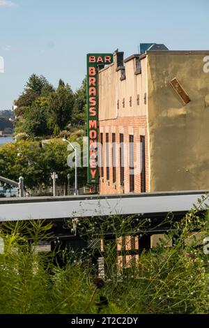 La Highline est un parc urbain surélevé qui traverse le quartier Chelsea de Manhattan, 2023, New York, États-Unis Banque D'Images