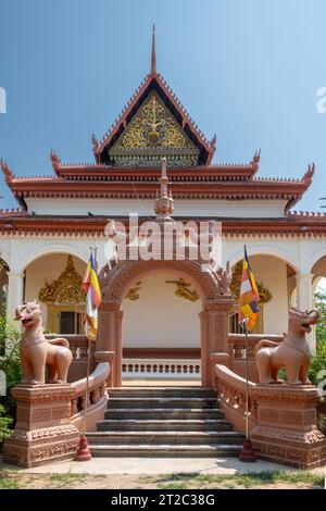 Temple Wat Bo et peintures, Siem Reap, Cambodge Banque D'Images