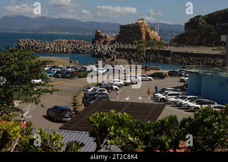 Parking, Yehliu Geopark, New Taipei City, Taiwan. Banque D'Images