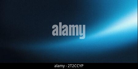 Rayon bleu clair fond bleu foncé granuleux gradient bruit texture design de bannière Banque D'Images