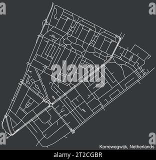 Carte des rues de KORREWEGWIJK, PAYS-BAS Illustration de Vecteur