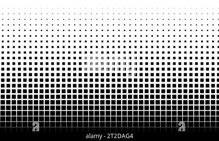 Vecteur d'arrière-plan de conception de modèle de points abstraits. Texture de forme carrée demi-ton simple sur couleur monochrome. Revêtement dégradé. Pour bannière Illustration de Vecteur