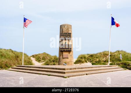 Mémorial du débarquement des forces alliées et de la 2e division blindée française du général Leclerc à Utah Beach en Normandie, France. Banque D'Images