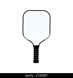 Vue de face de la palette de Pickleball. Isoler sur fond blanc.Illustration vectorielle Illustration de Vecteur