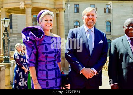 Pretoria 19-10-2023 Roi Willem Alexander, Reine Maxima au 2e jour de visite d'État de 3 jours du roi et de la reine hollandais en Afrique du Sud, cérémonie de bienvenue aux bâtiments de l'Union à Pretoria photo : Albert Nieboer Banque D'Images