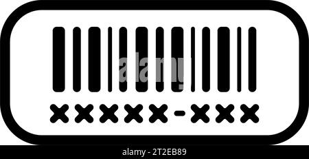 Illustration de l'icône de vecteur d'étiquette de code-barres Illustration de Vecteur