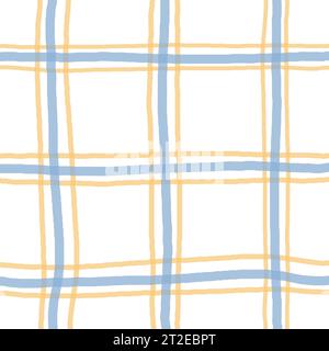 Délicat Cottagecore Cute Plaid Checks Vector Pattern. Homestead bouquet. Fond de ferme avec impression de jardin chintz Illustration de Vecteur