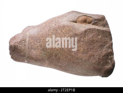 Fragment de main droite avec cartouche du nouvel Empire Aten, période Amarna ca. 1353–1336 AV. J.-C. Banque D'Images