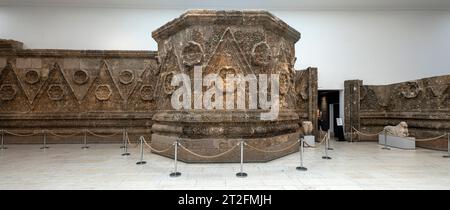 Façade Mschatte Jordanie 5e-7e c. Pergamonmuseum Berlin Allemagne Banque D'Images