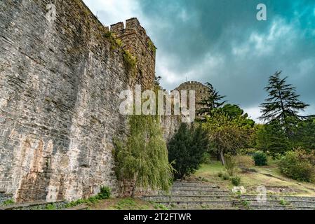 Tour Saruca Pasa dans l'ancienne forteresse de Rumeli Hisari. Istanbul. Turquie Banque D'Images