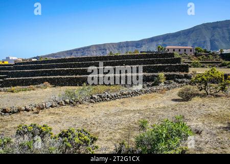 Güímar, Tenerife, Comunidad Autonoma des Canarias, Espagne. Güímar Pyramides. Banque D'Images