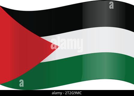 Illustration vectorielle du drapeau palestinien Illustration de Vecteur