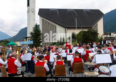 Brass band, festival du village, Autriche Banque D'Images