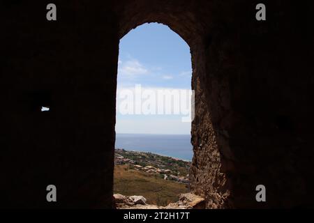 Paysage. Vue panoramique sur Diamante. Calabre. Italie. Banque D'Images