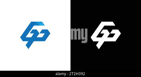 Logo GP, monogramme GP, logo GP initial, logo GP lettre, icône, vecteur Illustration de Vecteur