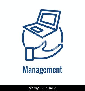 Icône de l'environnement de développement de Kubernetes montrant les avantages Illustration de Vecteur