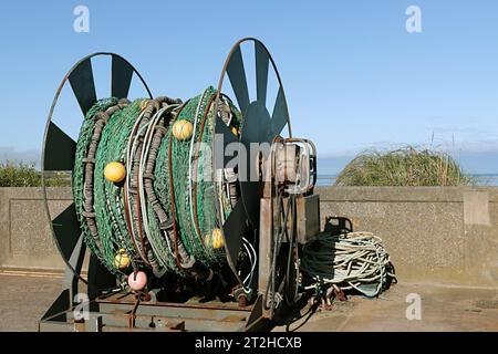 Un grand filet de pêche conçu pour la pêche en mer. Banque D'Images