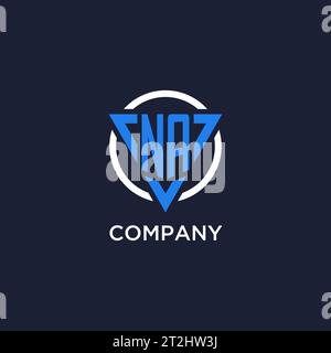 Logo monogramme NA avec forme de triangle et vecteur de conception de cercle Illustration de Vecteur