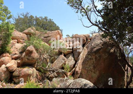 la zone de randonnée montagneuse autour de cardedu en sardaigne Banque D'Images