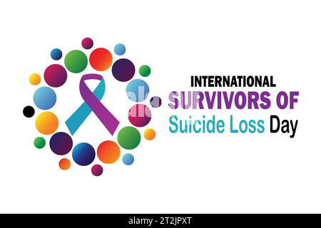 Journée internationale des survivants du suicide. Illustration vectorielle. Convient pour carte de voeux, affiche et bannière Illustration de Vecteur