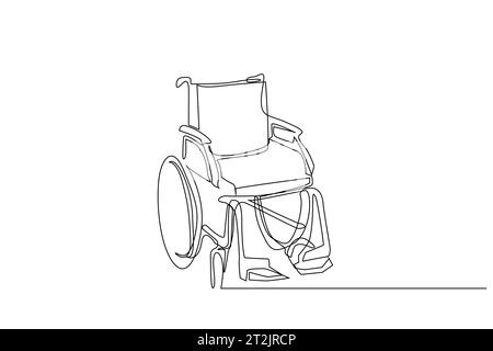 dessin de ligne d'objet de santé en fauteuil roulant patient Illustration de Vecteur