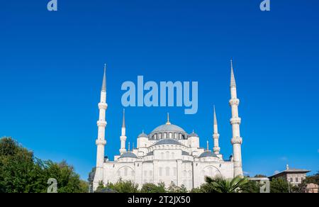 Istanbul, Turquie, la Mosquée Bleue aussi connue sous le nom de Mosquée du Sultan Ahmed (turc : Sultan Ahmet Camii). Banque D'Images