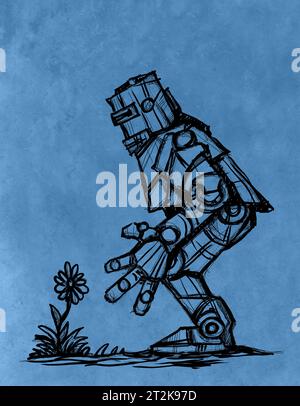 Créature extraterrestre - peinture numérique Banque D'Images