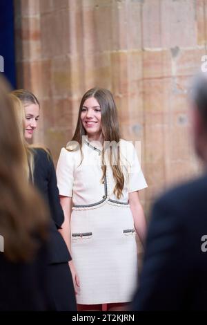 Oviedo. Espagne. 20 octobre 2023. , Princesse Sofia assiste à l'audience avec les lauréats des prix Princesse des Asturies lors des Prix Princesse des Asturies 2023 à l'Hôtel Reconquista le 20 octobre 2023 à Oviedo, Espagne. Crédit : MPG / Alamy Live News Banque D'Images