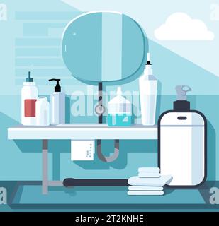 Illustration vectorielle de salle de lavage Illustration de Vecteur