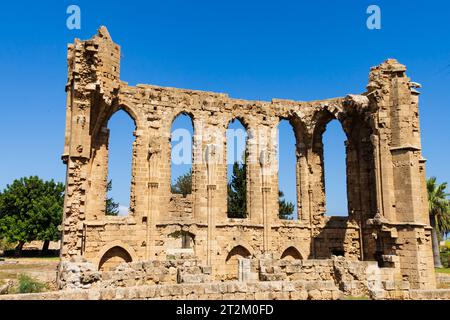 Ruine de l'église Saint-Georges des latins, Latinler'in Aziz George Kilisei, Famagusta, Ammochostos, Gazimagusta, République turque de Cypru du Nord Banque D'Images