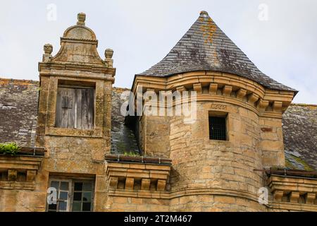 Maison en pierre du 17e siècle, vieille ville de Landerneau, département du Finistère Penn-ar-Bed, région Bretagne Breizh, France Banque D'Images