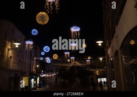 illuminations angouleme nouvel an noël Banque D'Images