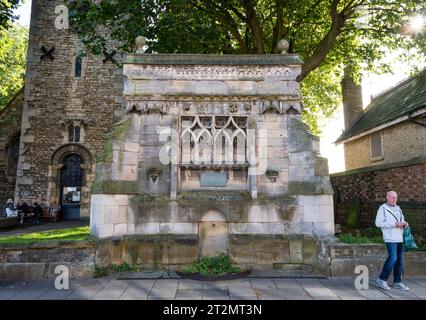 St Mary's conduit, High Street, Lincoln City, Lincolnshire, Angleterre, ROYAUME-UNI Banque D'Images