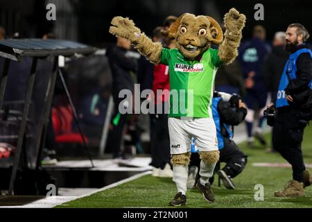 Dordrecht, pays-Bas. 20 octobre 2023. DORDRECHT, PAYS-BAS - 20 OCTOBRE : mascotte du FC Dordrecht lors du match néerlandais Keuken Kampioen Divisie entre le FC Dordrecht et Jong Ajax au Matchoholic Stadion le 20 octobre 2023 à Dordrecht, pays-Bas. (Photo Hans van der Valk/Orange Pictures) crédit : Orange pics BV/Alamy Live News Banque D'Images