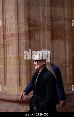 20 octobre 2023, Oviedo, Asturias, Espagne : MERYL STREEP, le Prix Princesse des Asturies 2023 pour les arts assiste à une audience avec les lauréats des Prix Princesse des Asturies lors des Prix Princesse des Asturies 2023 à l'Hôtel Reconquista le 20 octobre 2023 à Oviedo, Espagne (image de crédit : © Jack Abuin/ZUMA Press Wire) À USAGE ÉDITORIAL SEULEMENT! Non destiné à UN USAGE commercial ! Banque D'Images