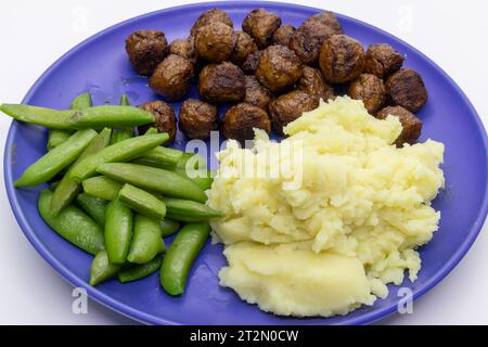 boulettes de viande dans la poêle Banque D'Images